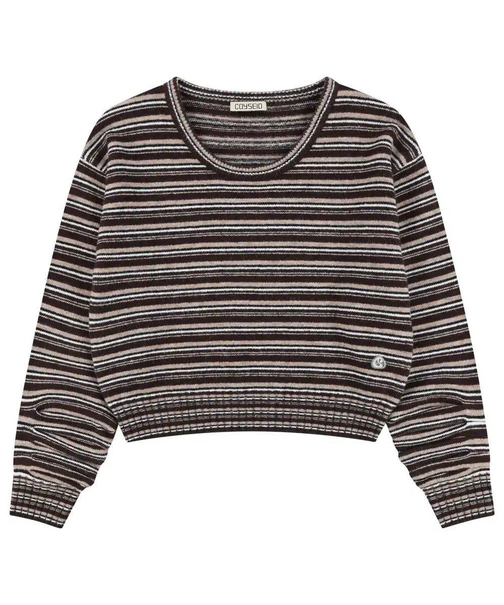 코이세이오 COY STRIPE KNIT BROWN